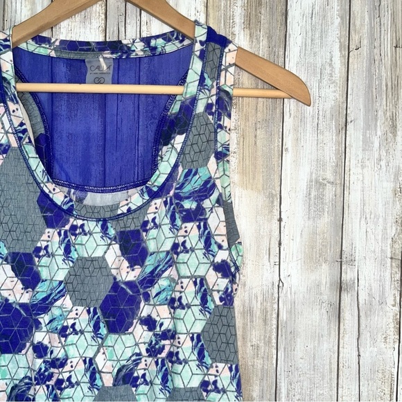 Calia Blue Geometric Athletic Tank - Picture 4 of 7